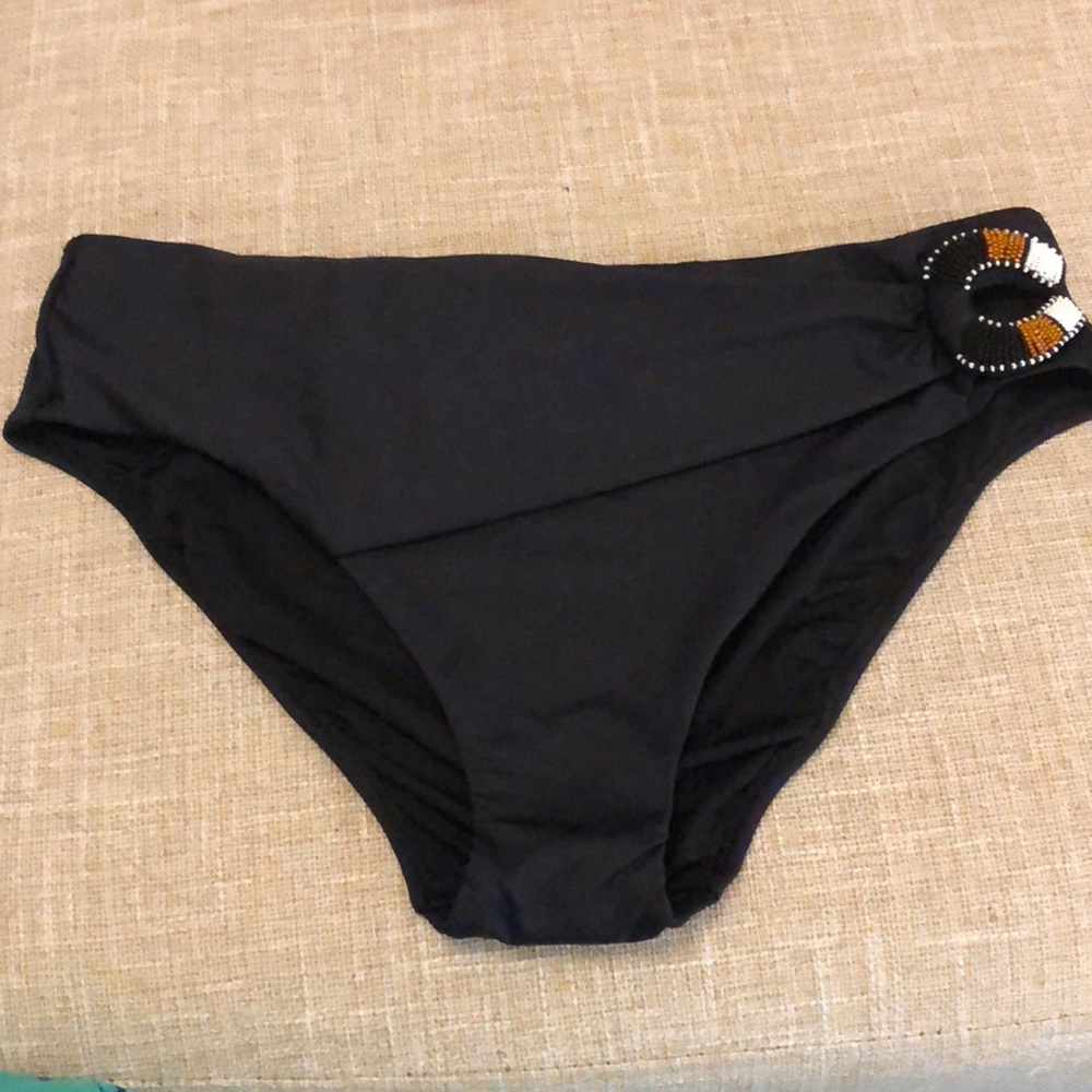 La Perla Anna Club black bikini bottom size 48/12 NWT